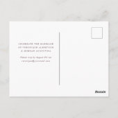 ピンクエレガントのバラ箔の大理石結婚式招待状 ポストカード (裏面)