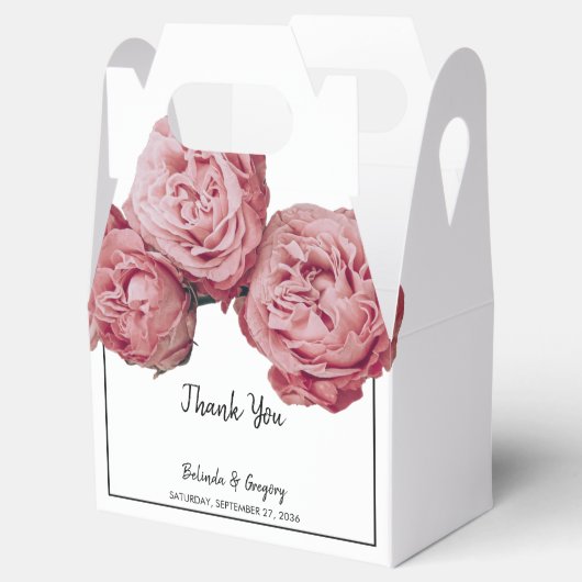 ピンクエレガントのバラ結婚ズ フェイバーボックス (オープン)
