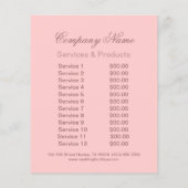 ピンクエレガントのバラ結婚花屋 チラシ (裏面)