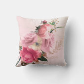 ピンクエレガントのバラ クッション (裏面)