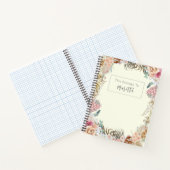 ピンクエレガントのバラ ノートブック (内部)