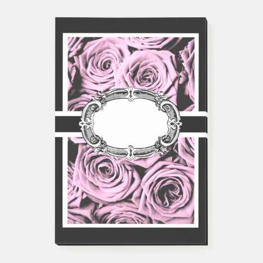 ピンクエレガントのバラ ポストイット (正面)