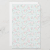 ピンクエレガントのバラ 便箋 (正面/裏面)