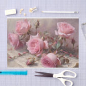 ピンクエレガントのバラ 薄葉紙 (クラフト)