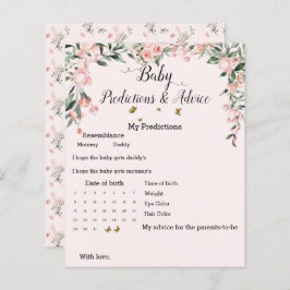 ピンクエレガントのバラ&蝶ベビーシャワーゲーム