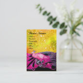 ピンクエレガントのピーコックジュエルの金ゴールドきらめき 名刺 (スタンド正面)