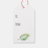 ピンクエレガントのフラミンゴの熱帯葉のパターン ギフトタグ (裏面)