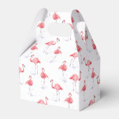 ピンクエレガントのフラミンゴ模様 フェイバーボックス (正面サイド)