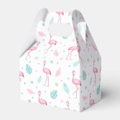 ピンクエレガントのフラミンゴ模様 フェイバーボックス (裏面サイド)