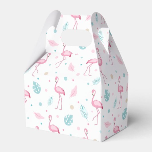 ピンクエレガントのフラミンゴ模様 フェイバーボックス (裏面サイド)