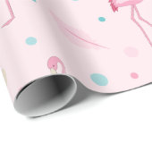 ピンクエレガントのフラミンゴ模様 ラッピングペーパー (ロールコーナー)