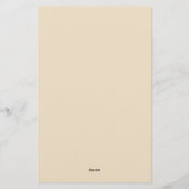 ピンクエレガントのフローラのアイボリー背景 便箋 (裏面)