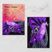 ピンクエレガントのフローラのキラキラ 名刺 (正面/裏面)