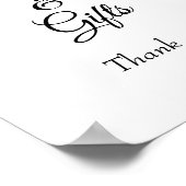 ピンクエレガントのフローラの結婚花のカードのギフトのサイン ポスター (角)