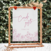 ピンクエレガントのフローラの陳腐なカードとギフト 台座サイン