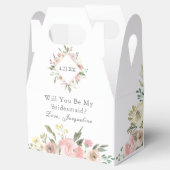 ピンクエレガントのフローラは私の花嫁? フェイバーボックス (オープン)