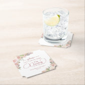 ピンクエレガントのフローラは飲み物を飲み結婚ない ペーパーコースター (インサイチュ)