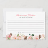 ピンクエレガントのフローラアドバイスとウィッシュズカード 招待状 (正面)