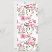 ピンクエレガントのフローラウォーター結婚カラーのメニューカード (裏面)