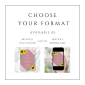 ピンクエレガントのフローラクロス最初の聖体 招待状