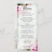 ピンクエレガントのフローラバラ&牡丹の結婚芽 メニュー (正面/裏面)