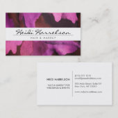 ピンクエレガントのフローラファブリックの名刺の名前 名刺 (正面/裏面)