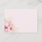 ピンクエレガントのフローラブライダルシャワーがレシピをもたらす エンクロージャーカード (裏面)