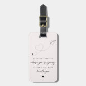 ピンクエレガントのフローラブライダルシャワー ラゲッジタグ (正面縦)