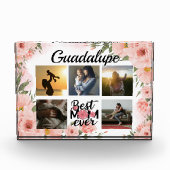 ピンクエレガントのフローラモダン記念 フォトブロック (正面)