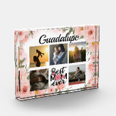 ピンクエレガントのフローラモダン記念 フォトブロック (左)