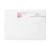 ピンクエレガントのフローララップのまわりにラベル ラップアラウンドラベル (裏面)