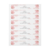 ピンクエレガントのフローララップのまわりにラベル ラップアラウンドラベル (シート)