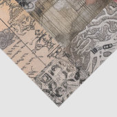 ピンクエレガントのフローラ抽象芸術コラージュ分離 薄葉紙 (詳細)