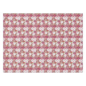 ピンクエレガントのフローラ水の色の四角形 テーブルクロス (正面(横))