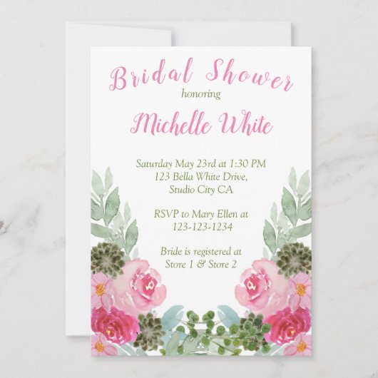 ピンクエレガントのフローラ水色 (正面)