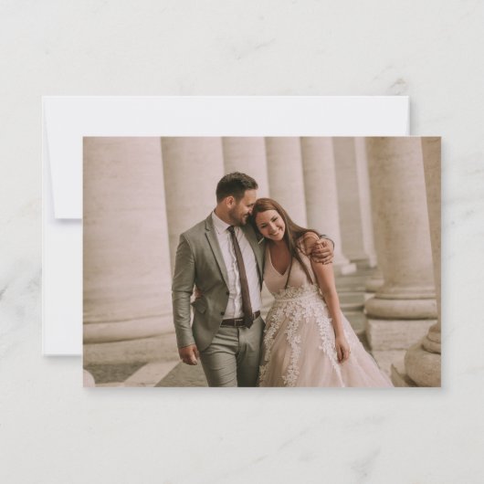 ピンクエレガントのフローラ結婚の写真 サンキューカード (裏面)