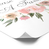 ピンクエレガントのフローラ結婚の方へ ポスター (角)