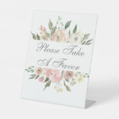 ピンクエレガントのフローラ結婚の方へ 台座サイン (正面)