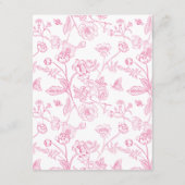 ピンクエレガントのフローラ結婚ズ詳細 エンクロージャーカード (裏面)