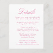 ピンクエレガントのフローラ結婚ズ詳細 エンクロージャーカード (正面)