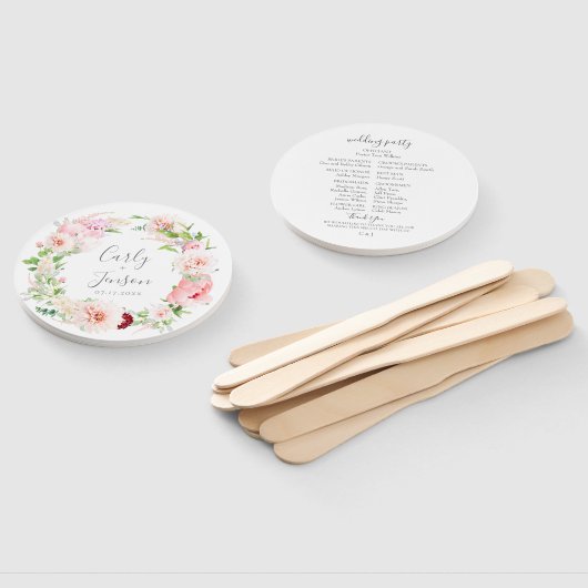 ピンクエレガントのフローラ結婚リースのハンドファン ハンドファン (組立なし)