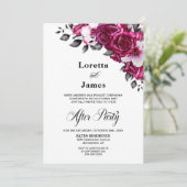 ピンクエレガントのフローラ結婚式 招待状 (スタンド正面)