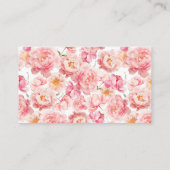 ピンクエレガントのフローラ緑お願いレシピ エンクロージャーカード (裏面)