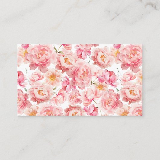 ピンクエレガントのフローラ緑お願いレシピ エンクロージャーカード (裏面)