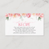 ピンクエレガントのフローラ緑お願いレシピ エンクロージャーカード (正面)