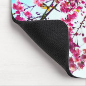 ピンクエレガントのフローラ花さくらんぼ マウスパッド (コーナー)