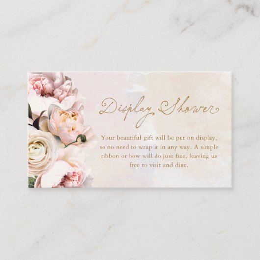 ピンクエレガントのフローラ表示シャワー エンクロージャーカード (正面)