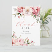 ピンクエレガントのフローラ赤ちゃんシャワーの好意のサイン (スタンド正面)