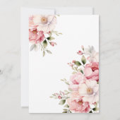 ピンクエレガントのフローラ赤ちゃんシャワーの好意のサイン (裏面)