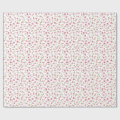 ピンクエレガントのフローラ赤ちゃんシャワー ラッピングペーパー (フラット)